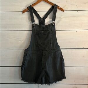 Aerie Gray Denim Overalls